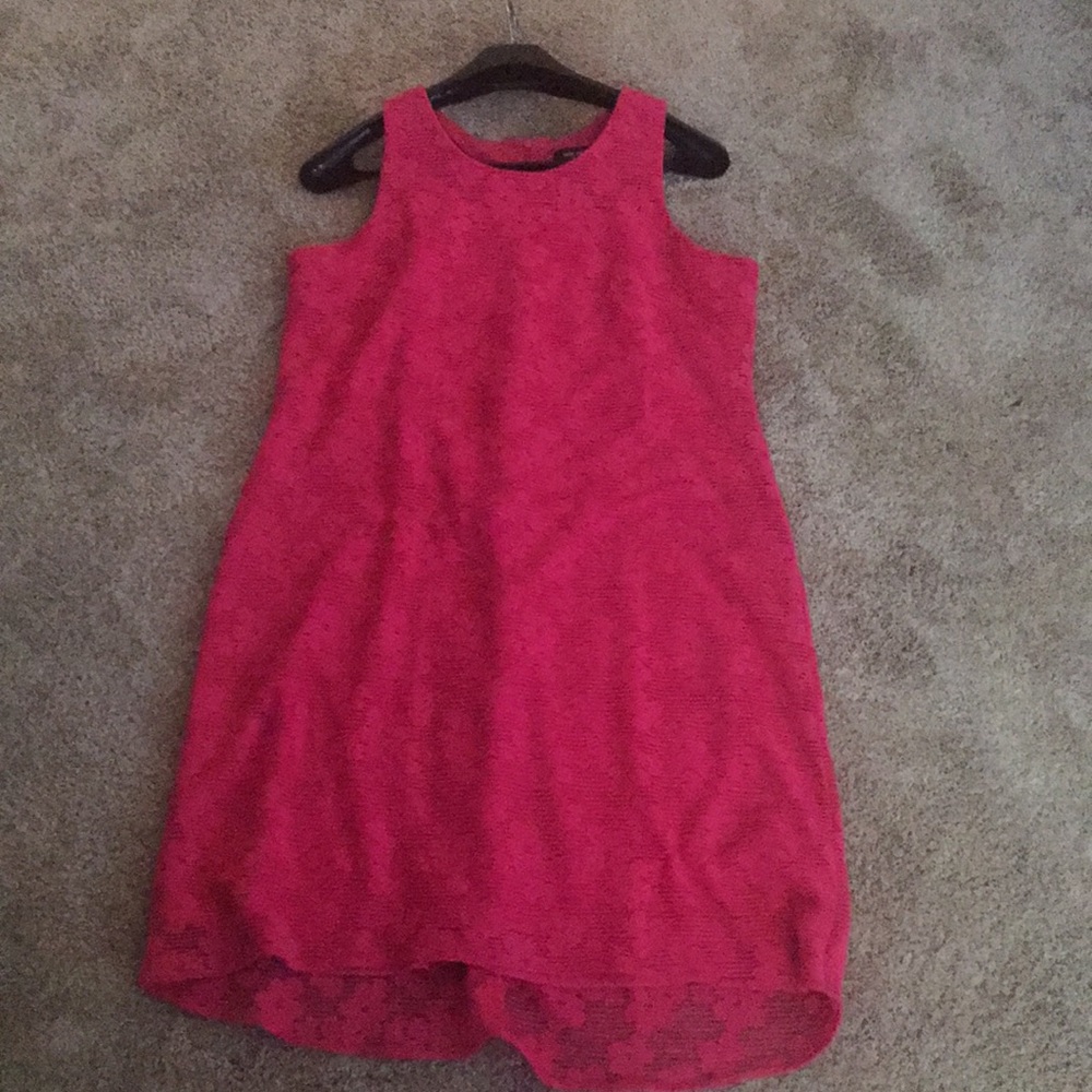 Pink floral-lace dress